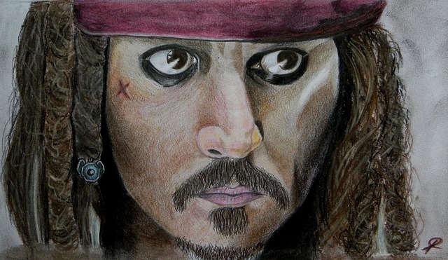 Johnny Depp y Amber Heard. El juicio del año. Dibujo del actor en Piratas del Caribe